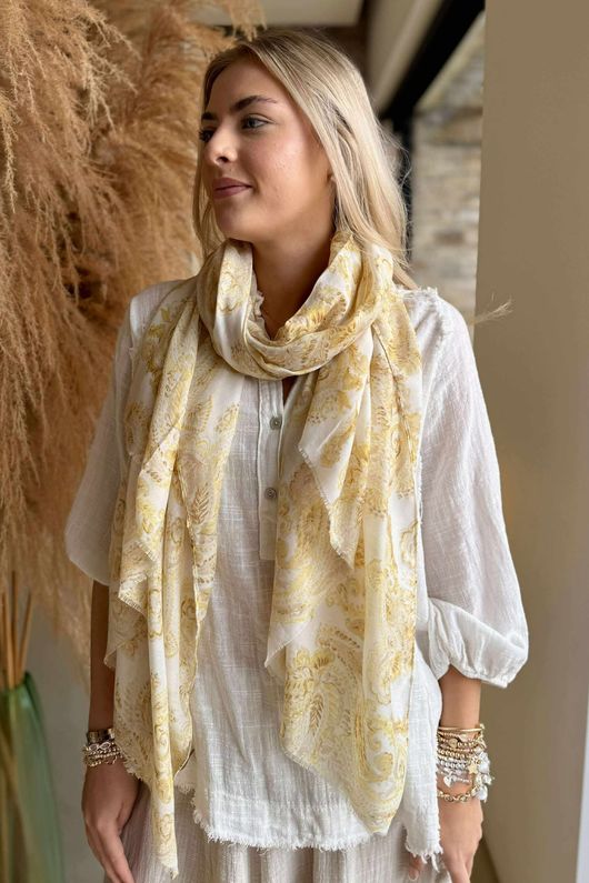 Laundry B Paisley Scarf Ochre 